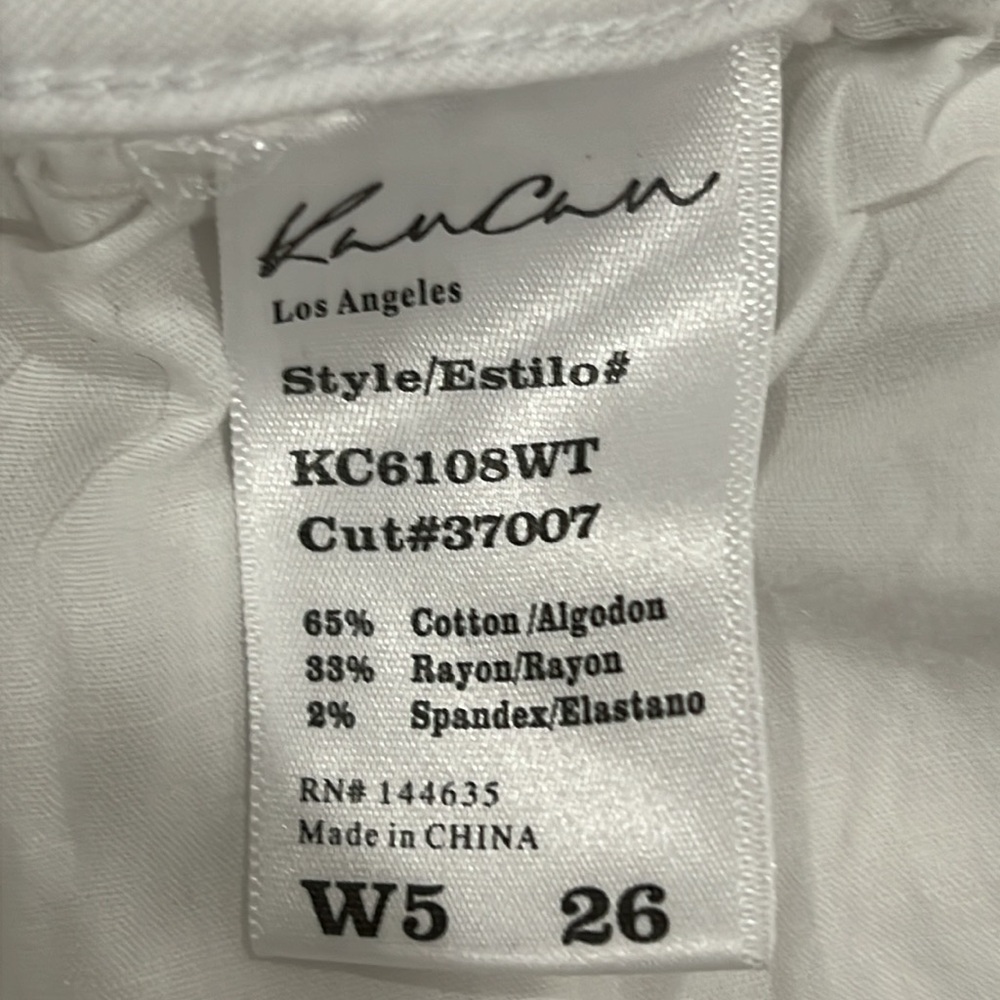 KanCan Brianna White Mid Rise Ankle Skinny Jeans Size 5/26 - Picture 11 of 11
